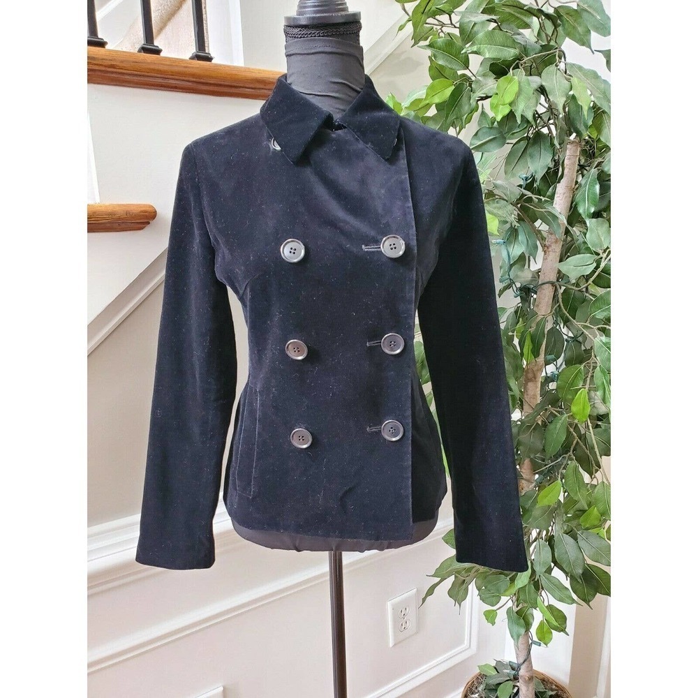 I. N. E Women's‎ Black 100% Polyester Long Sleeve Formal Button Blazer Size 2